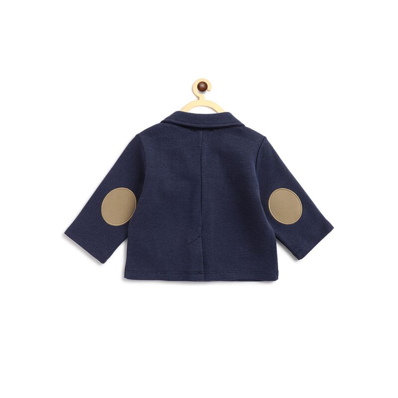 Boys Dark Blue Blazer With Elbow patch image number null